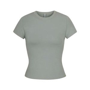 SKIMS Pointelle T-shirt in MINERAL in MEDIUM. No longer sold on website.